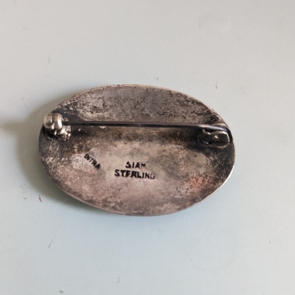 Antique silver Thai dancers brooch - Picture 2 of 3